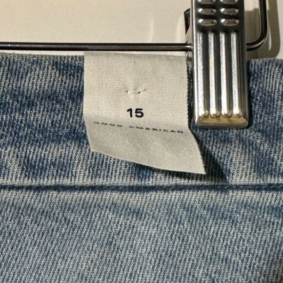 Good American Good Classic Jeans New – Hi-Rise Skinnyish Fit Distressed Size 15 - Picture 8 of 12